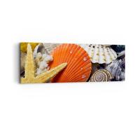 Cuadro Sobre Lienzo 90x30cm Cuadros Pared Seashell mar playa arena Wall Art