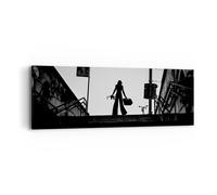 Cuadro Sobre Lienzo 90x30cm Cuadros Pared Sombra Fotografía Escaleras Wall Art