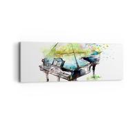 Cuadro Sobre Lienzo 90x30cm Cuadros Piano la naturaleza la música la elegancia