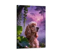 Cuadro Sobre Lienzo English Cocker Spaniel Lienzos Decorativos Bosque Cuadros Decoracion Modernos Para Sala De Estar, Dormitorio Regalos Creativos 16x24inch(40x60cm)