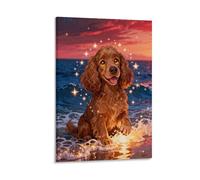Cuadro Sobre Lienzo English Cocker Spaniel Lienzos Decorativos Playa Costera Cuadro Decorativo Para Dormitorio Sala De Yoga Regalos Creativos 16x24inch(40x60cm)