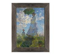 Cuadro sobre lienzo enmarcado - con marco - Claude Monet - Arte Impresionismo - 50 x 70 cm - Estilo Country Negro Shabby - (cód. 377)