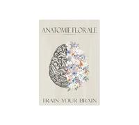 Cuadro sobre lienzo for pared con corazón humano Floral, imágenes, póster Vintage, impresiones, medicina de anatomía, regalos, decoración clínica oficina for médicos(2PB13037,A3 30x42 cm No Frame)