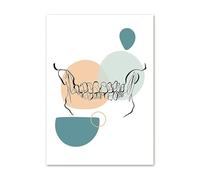Cuadro sobre lienzo for pared de esqueleto dientes corazón anatomía médica abstracta carteles nórdicos e impresiones cuadros for decoración clínica(9,20x25cm Wooden Frame)