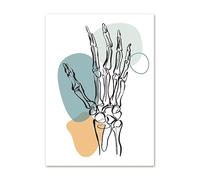 Cuadro sobre lienzo for pared de esqueleto dientes corazón anatomía médica abstracta carteles nórdicos e impresiones cuadros for decoración clínica(1,15x20cm Wooden Frame)