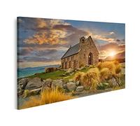 Cuadro sobre lienzo Iglesia Buen Pastor Nueva Zelanda Hermosa escena Pinturas Impresiones Arte Póster Mural