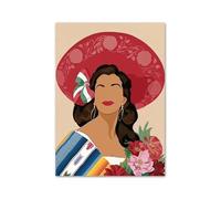 Cuadro Sobre Lienzo Ilustración Abstracta De Danza De Mujer Española, Arte De Pared, Pintura En Lienzo, Carteles Nórdicos(C,50x70cm)