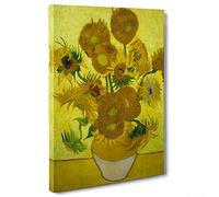 Cuadro sobre lienzo - listo para colgar - Van Gogh - Otro vase of sunflowers - Jarrón de girasoles - 50 x 70 cm - sin marco - (cód. 2699)