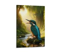 Cuadro Sobre Lienzo Martín Pescador Lienzos Decorativos Bosque Cuadros Decoracion Salon Para Dormitorio Sala De Yoga Regalos Creativos 20x30inch(50x75cm)