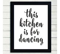 Cuadro sobre Lienzo Minimalista, Esta Cocina Es para Bailar, Lienzo, Pintura, Póster Blanco Y Negro, Imagen Artística De Pared Nórdica, Decoración del Hogar De La Cocina (Sin Marco)