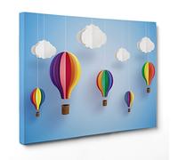 Cuadro sobre lienzo - montado - Listo para colgar - Globo terráqueo - Niños decoración habitación - 30 x 40 cm - sin marco - (cód. 2264)