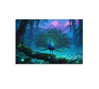 Cuadro Sobre Lienzo Pavo Real Impresión En Lienzo Selva Tropical Cuadro Decorativo Para Sala De Estar Hogar Oficina Regalos Creativos 20x30inch(50x75cm)