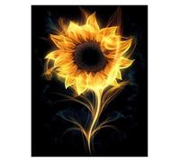 Cuadro Sobre Lienzo Póster Abstracto De Girasoles, Universo Espacial, Sin Marco, Lienzo, Pintura De Flores, Plantas, Arte De Pared, Imagen Para Decoración Del Hogar(O,50x70cm)
