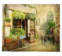 Cuadro Sobre Lienzo Póster Nostálgico Retro Europeo Americano Con Edificios Urbanos, Impresiones De Flores, Barcos, Bicicletas, Paisajes, Pintura En Lienzo Decoración(Y,30x45cm)