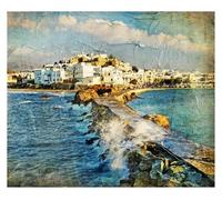 Cuadro Sobre Lienzo Póster Nostálgico Retro Europeo Americano Con Edificios Urbanos, Impresiones De Flores, Barcos, Bicicletas, Paisajes, Pintura En Lienzo Decoración(N,20x30cm)