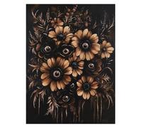Cuadro Sobre Lienzo Pósteres Con Impresiones De Flores Y Calaveras Diseño Floral Botánico Globo Ocular Vampiro Lienzo Cuadros De Pared Decoración Del Hogar Y La Habitación(J,30x40cm)