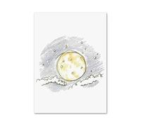 Cuadro Sobre Lienzo Pósteres De Dibujos Animados De Cohete, Luna, Tierra, Espacio, Oso, Astronauta, Arte De Pared, Impresiones En Lienzo, Imágenes Kawaii(UN,40X50cm)