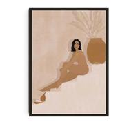 Cuadro Sobre Lienzo Pósteres E Impresiones De Amigas De Moda Con Estilo, Pintura Abstracta En Lienzo De Mujer, Retrato Minimalista, Arte De Pared, Ilustración Decoración(P,20x30cm)