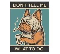 Cuadro Sobre Lienzo Pósteres Vintage De Perros Divertidos, Animales, Pug, Bulldog Francés, Lienzo, Pintura, "Lose Your Mind Find Your Soul", Arte De Pared Para Decoración(UN,20x30cm)