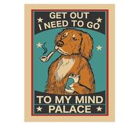 Cuadro Sobre Lienzo Pósteres Vintage De Perros Divertidos, Animales, Pug, Bulldog Francés, Lienzo, Pintura, "Lose Your Mind Find Your Soul", Arte De Pared Para Decoración(H,30x40cm)