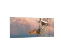 Cuadro Sobre Vidrio 100x40cm Cuadros Pared Balanceo Cuerda Cielo Wall Art Prints