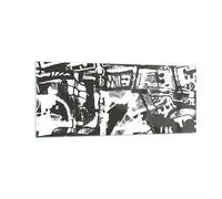 Cuadro Sobre Vidrio 100x40cm Cuadros Pared Blanco Y Negro Cifras Abstracción Art