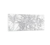 Cuadro Sobre Vidrio 100x40cm Cuadros Pared Ciudad Mapa Berlín Wall Art Prints
