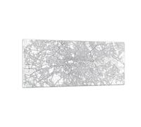 Cuadro Sobre Vidrio 100x40cm Cuadros Pared Ciudad Mapa Londres Wall Art Prints