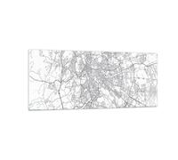 Cuadro Sobre Vidrio 100x40cm Cuadros Pared Ciudad Mapa Roma Wall Art Prints