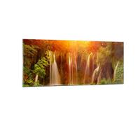 Cuadro Sobre Vidrio 100x40cm Cuadros Pared Croacia parque nacional cascada Art