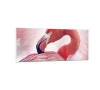 Cuadro Sobre Vidrio 100x40cm Cuadros Pared Flamenco Ave Retrato Wall Art Prints
