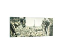 Cuadro Sobre Vidrio 100x40cm Cuadros Pared Gárgolas París Notre-Dame Wall Art