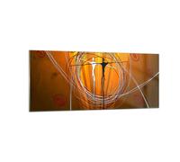 Cuadro Sobre Vidrio 100x40cm Cuadros Pared Gente danza líneas papel pintado Art