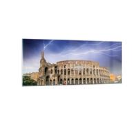 Cuadro Sobre Vidrio 100x40cm Cuadros Pared Italia arquitectura coliseo turismo