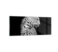 Cuadro Sobre Vidrio 100x40cm Cuadros Pared leopardo pantera gato Wall Art Prints