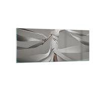 Cuadro Sobre Vidrio 100x40cm Cuadros Pared Mujer modelo rayas las emociones Art