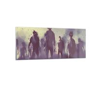 Cuadro Sobre Vidrio 100x40cm Cuadros Pared Personajes Halloween Misterio Art