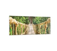 Cuadro Sobre Vidrio 100x40cm Cuadros Pared Puente Cuerda Selva Wall Art Prints