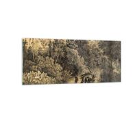 Cuadro Sobre Vidrio 100x40cm Cuadros Pared Selva Indígenas Río Wall Art Prints