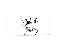Cuadro Sobre Vidrio 100x40cm Cuadros Pared Sonríe yo mismo viernes Wall Art