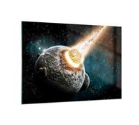 Cuadro Sobre Vidrio 100x70cm Cuadros Cataclismo Apocalipsis Cometa Explosión