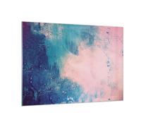 Cuadro Sobre Vidrio 100x70cm Cuadros Pared abstracción rosa azul Wall Art Prints