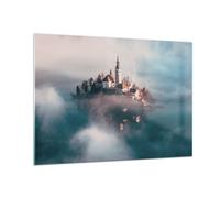 Cuadro Sobre Vidrio 100x70cm Cuadros Pared Alpes Bled Iglesia Wall Art Prints