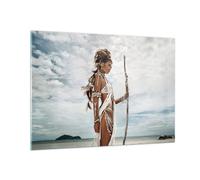Cuadro Sobre Vidrio 100x70cm Cuadros Pared Ardiente Hombre Mujer Wall Art Prints