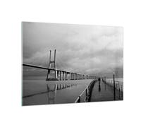 Cuadro Sobre Vidrio 100x70cm Cuadros Pared Arquitectura bicicleta lisboa turismo