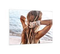 Cuadro Sobre Vidrio 100x70cm Cuadros Pared Cabello Mujer Playa Wall Art Prints
