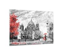 Cuadro Sobre Vidrio 100x70cm Cuadros Pared Catedral Berlín Amantes Wall Art