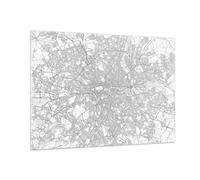 Cuadro Sobre Vidrio 100x70cm Cuadros Pared Ciudad Mapa Londres Wall Art Prints