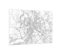 Cuadro Sobre Vidrio 100x70cm Cuadros Pared Ciudad Mapa Roma Wall Art Prints