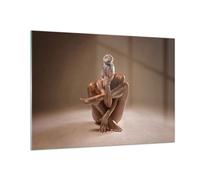 Cuadro Sobre Vidrio 100x70cm Cuadros Pared Desnuda Mujer Figura Wall Art Prints